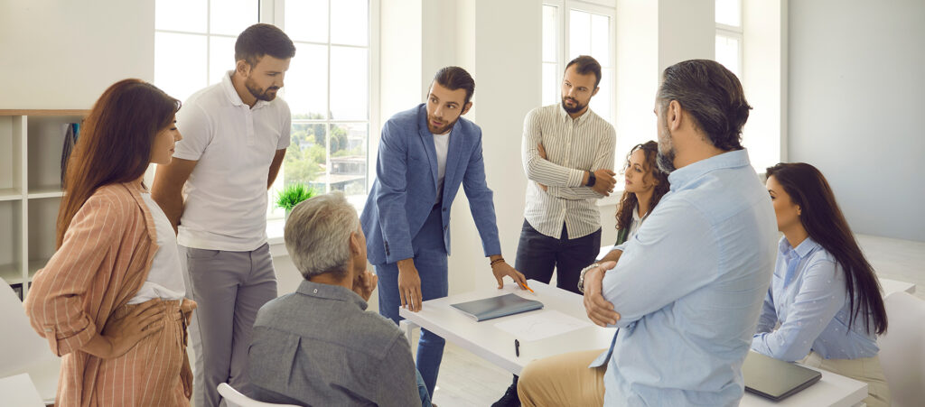 A team engaged in a workshop where creativity and collaboration lead to groundbreaking ideas