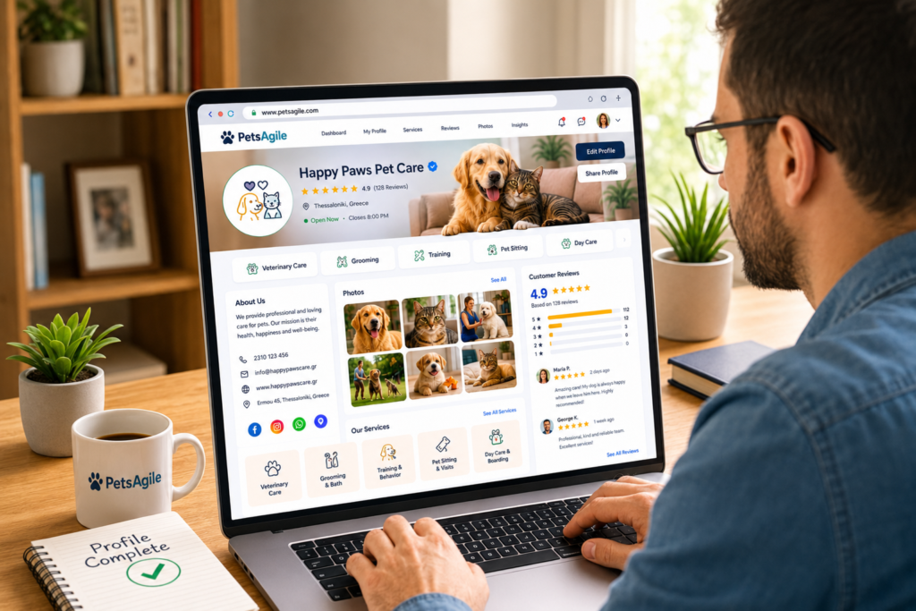 PetsAgile_Complete professional pet business profile designed to attract customers