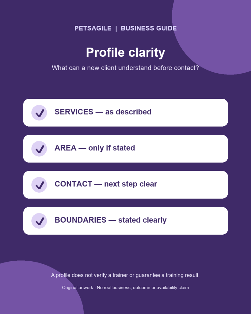 Profile clarity checklist for choosing a dog trainer in Thessaloniki
